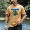 Frutiger Aero Palm Tree Y2k Aesthetic 2000s Trend Men's Comfort Colors T-Shirt Mustard