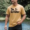 The Girl Father Dad Of Girls Daddy Daughter Men's Comfort Colors T-Shirt Mustard