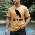 Goth Dad Gothic Bird Crow Emo Father's Day Men's Comfort Colors T-Shirt Mustard