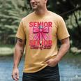 Graduate 2025 For Senior 2025 Graduation Coquette Pink Bow Men's Comfort Colors T-Shirt Mustard