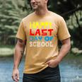 Happy Last Day Of School Graduation Teachers Student Men's Comfort Colors T-Shirt Mustard