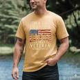 I'm A Dad Grandpa And Veteran Patriotic US Flag Veterans Day Men's Comfort Colors T-Shirt Mustard
