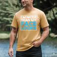 I'm Nicer Than My Face Looks Shy People Introverts Men's Comfort Colors T-Shirt Mustard