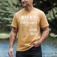 Introvert Label Antisocial Loner Socially Awkward Men's Comfort Colors T-Shirt Mustard