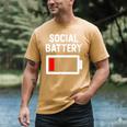 Introvert Low Social Battery Level Anti Social People Men's Comfort Colors T-Shirt Mustard