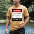 Introvert Warning Danger Do Not Pet Disturb Anti-Social Men's Comfort Colors T-Shirt Mustard