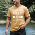 Introverts Social Anxiety Powered By Anxiety And Awkwardness Men's Comfort Colors T-Shirt Mustard Introverts Social Anxiety Powered By Anxiety And Awkwardness Men's Comfort Colors T-Shirt Mustard