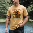Just A Dad Who Always Came Back With The Milk Bigfoot Men's Comfort Colors T-Shirt Mustard