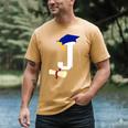Kids Initial J Letter For Boys Preschool Graduation Kindergarten Men's Comfort Colors T-Shirt Mustard
