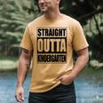 Kids Straight Outta Kindergarten Shirt Boy Girl Graduation Men's Comfort Colors T-Shirt Mustard