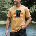 Lab Dad Retro Black Labrador Owner Men's Comfort Colors T-Shirt Mustard