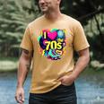 I Love The 70s Retro Cassette Roller Vinyl Nostalgia Vibes Premium Tri-Blend Men's Comfort Colors T-Shirt Mustard