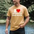 I Love Divorced Dad Rock Joke Men's Comfort Colors T-Shirt Mustard