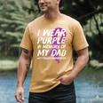 Memory Of Dad Wear Purple Overdose Awareness Men's Comfort Colors T-Shirt Mustard