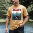 Newfoundland Dog Newfie Lab Jowls Burger Dog Mom Dad Men's Comfort Colors T-Shirt Mustard