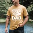 Not The Stepdad Dad That Stepped Up Fathers Day 2025 Men's Comfort Colors T-Shirt Mustard