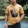 Old Buzzard Bird Old Man Grandpa Recliner Dads Joke Men's Comfort Colors T-Shirt Mustard