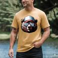Papa Bear Face Cool Dad Style Retro Fathers Day Daddy Bear Men's Comfort Colors T-Shirt Mustard