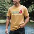 Peace Out 8th Grade Graduation Last Day Of School Men's Comfort Colors T-Shirt Mustard
