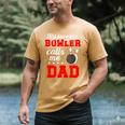 Proud Bowling Dad Of A Bowler Dad Bowling Father Men's Comfort Colors T-Shirt Mustard