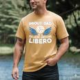 Proud Dad Of A Freaking Awesome Libero Volleyball Father Men's Comfort Colors T-Shirt Mustard