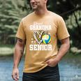 Proud Grandma Of A 2026 Senior Volleyball Graduation Leopard Men's Comfort Colors T-Shirt Mustard