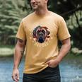 Proud Mastiff Dad American Flag Patriotic Mastiff Dad Men's Comfort Colors T-Shirt Mustard