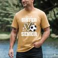 Proud Sister Of A 2026 Senior Soccer Graduation Leopard Men's Comfort Colors T-Shirt Mustard