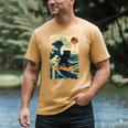 Pug Japanese Kanagawa Wave Surfing Japan Mom Dad Kids Men's Comfort Colors T-Shirt Mustard