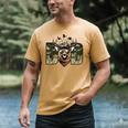 Retro Camo Dad Hunting Camouflage Deer Matching Men's Comfort Colors T-Shirt Mustard