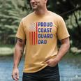 Retro Proud Coast Guard Dad Graduation Dad Usa Flag Outfit Men's Comfort Colors T-Shirt Mustard