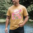 Rodeo Dad Pink Cowgirl 1St Birthday Family Matching Men's Comfort Colors T-Shirt Mustard