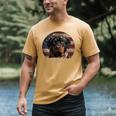 Rottie Dog Mom Dad 'Merica Rottweiler Men's Comfort Colors T-Shirt Mustard