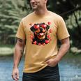 Rottweiler Heart Glasses Cute Rottie Dog Lover Mom Dad Kids Men's Comfort Colors T-Shirt Mustard
