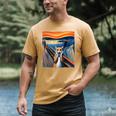 The Scream Cat Parody For Kitty Cat Lover Cat Mom Cat Dad Men's Comfort Colors T-Shirt Mustard