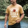 Senior Mom Class Of 2024 Football Proud Mom Graduation Men's Comfort Colors T-Shirt Mustard