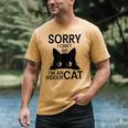 Sorry I Can't Go I'm An Indoor Cat Introvert Cats Men's Comfort Colors T-Shirt Mustard