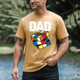 Speed Cubing Dad Puzzle Cuber Cube Kids Men's Comfort Colors T-Shirt Mustard