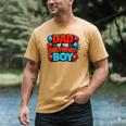 Spider Birthday Party Dad Of The Birthday Boys Spider Webs Men's Comfort Colors T-Shirt Mustard