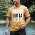 Straight Outta College Movie Parody Graduation Men's Comfort Colors T-Shirt Mustard