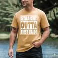 Straight Outta First Grade Graduation Class Men's Comfort Colors T-Shirt Mustard