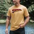 Super Dad Superdad Superhero Dad Men's Comfort Colors T-Shirt Mustard