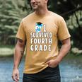 I Survived Fourth Grade Graduation Kids Owl Grad Men's Comfort Colors T-Shirt Mustard