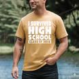 I Survived High School Class Of 2018 Graduation Men's Comfort Colors T-Shirt Mustard