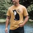 Tuxedo Cat Dad Cat Dad Tuxedo Cat Dad Men's Comfort Colors T-Shirt Mustard