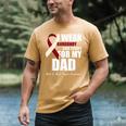 I Wear Burgundy Ivory For My Dad Oral Head Neck Cancer Men's Comfort Colors T-Shirt Mustard