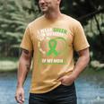 I Wear Green In Memory Of My Mom Bile Duct Cancer Awareness Men's Comfort Colors T-Shirt Mustard I Wear Green In Memory Of My Mom Bile Duct Cancer Awareness Men's Comfort Colors T-Shirt Mustard