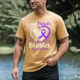 I Wear Purple In Memory Of My Brother Overdose Awareness Men's Comfort Colors T-Shirt Mustard