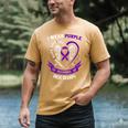 I Wear Purple In Memory Of Great Grandpa Epilepsy Awareness Men's Comfort Colors T-Shirt Mustard