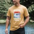 Winter Reading Book Bookworm Winter Men's Comfort Colors T-Shirt Mustard